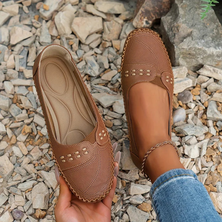 Mokassins für Damen - Bequeme Halbschuhe mit Lochmuster