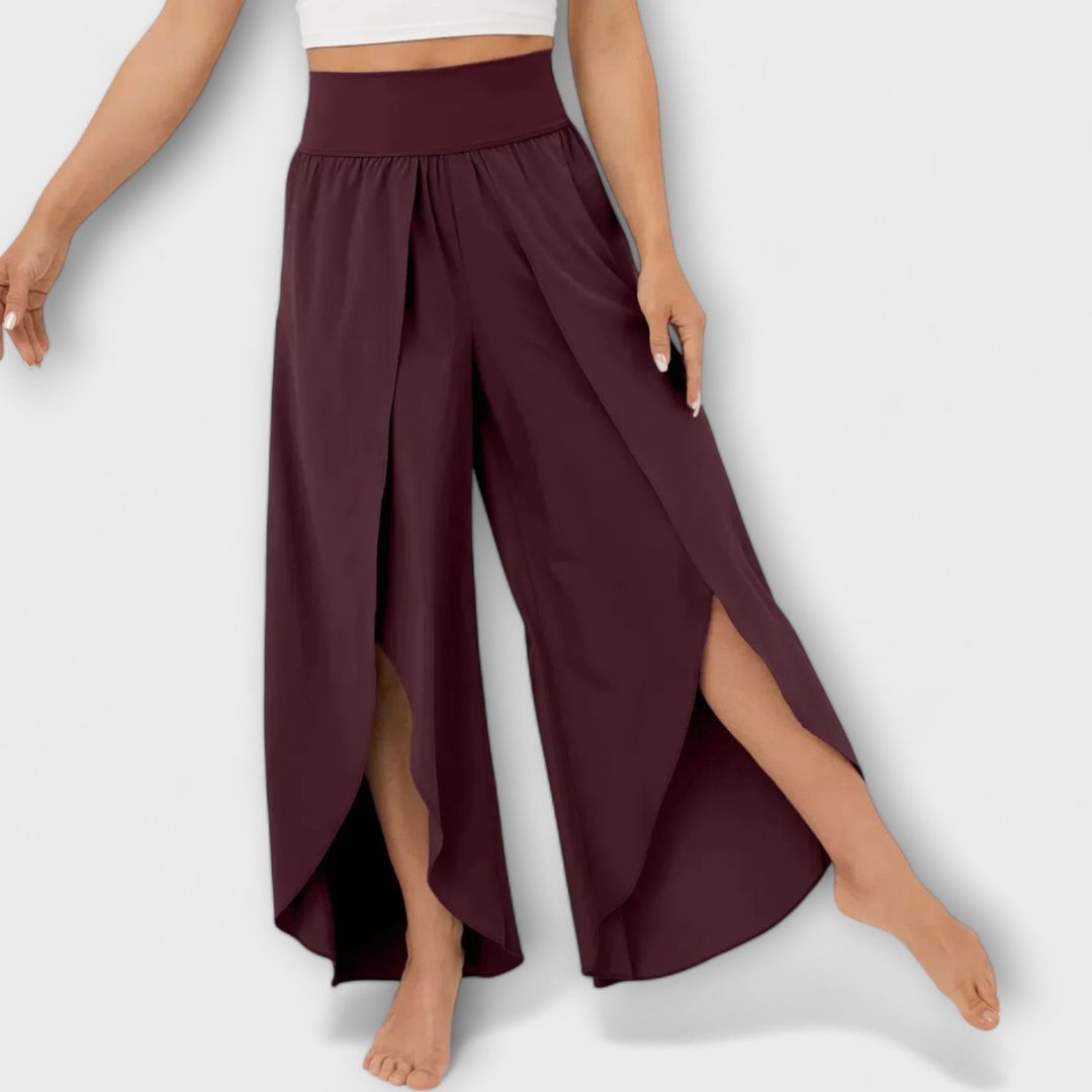 Olivia Wide Leg Hose - Hochgeschnittene Palazzo-Pants mit Schnelltrocken-Effekt