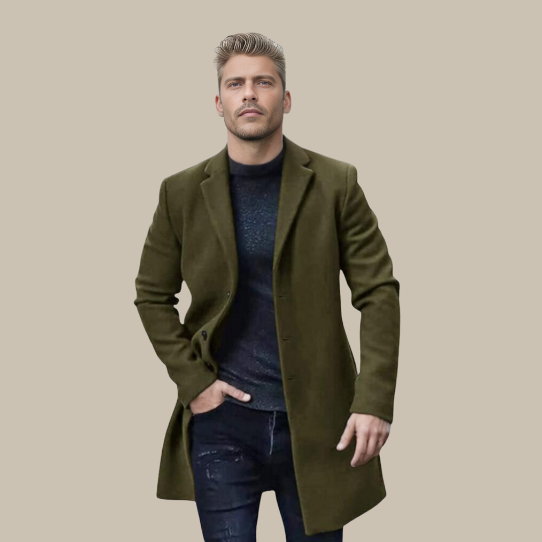 Ganti Lange Jacke | Lange Stadtjacke für Herren: Stilvoll und Zeitlos