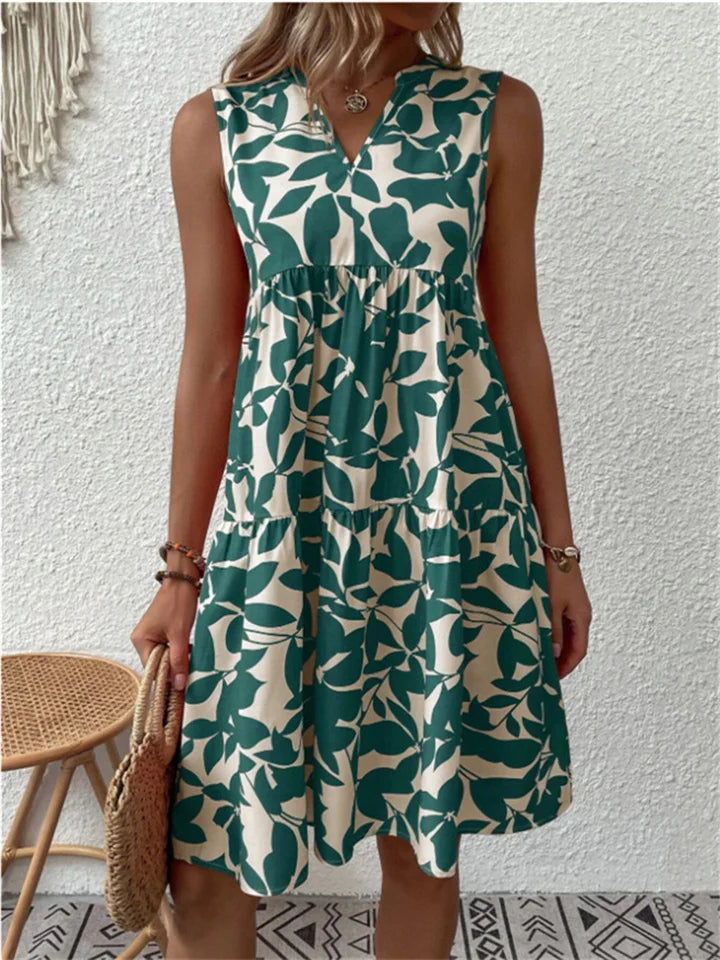 Midikleid - Elegantes Sommerkleid mit Blumenmuster