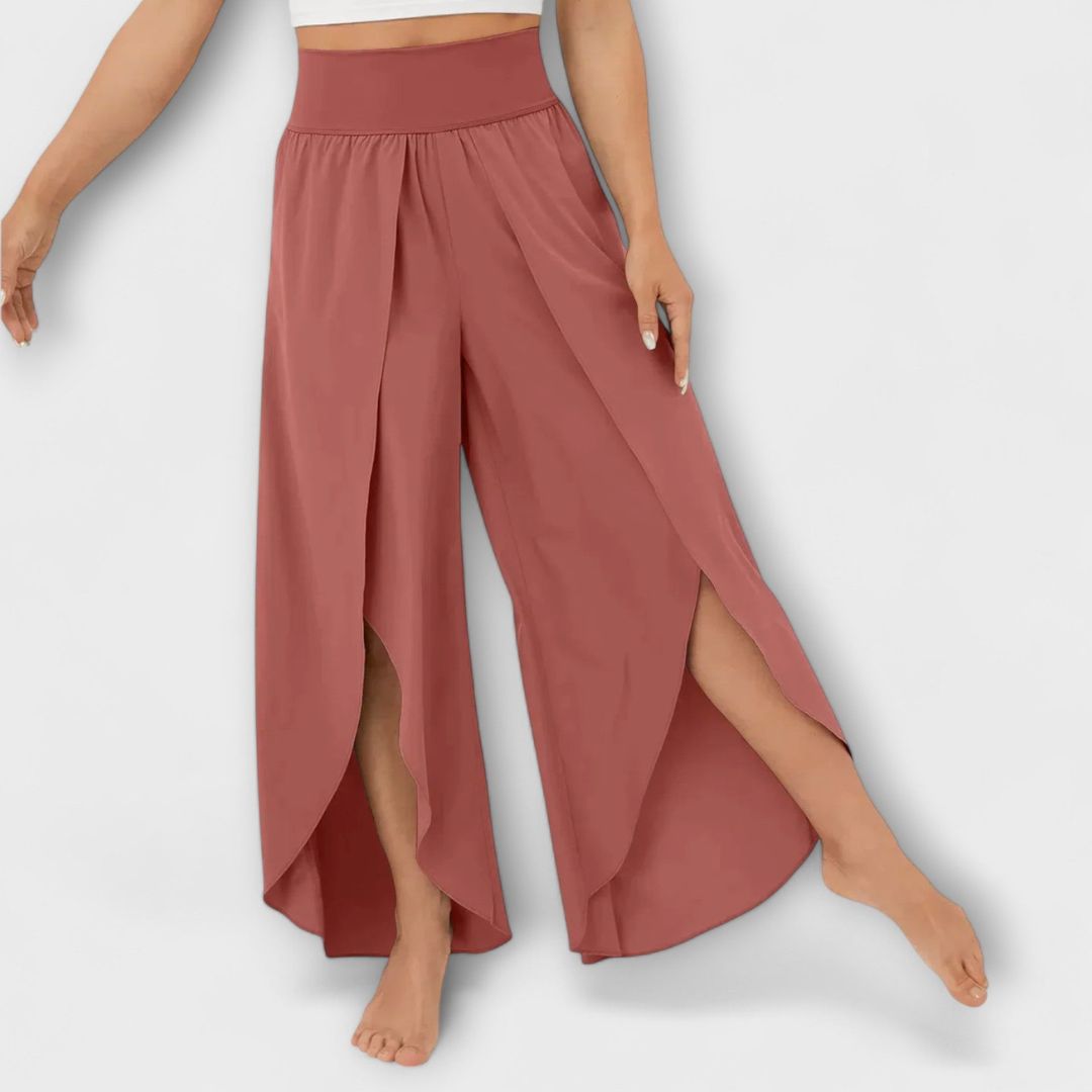 Olivia Wide Leg Hose - Hochgeschnittene Palazzo-Pants mit Schnelltrocken-Effekt