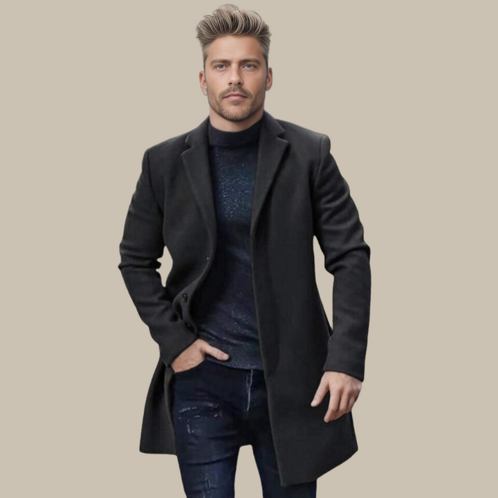 Ganti Lange Jacke | Lange Stadtjacke für Herren: Stilvoll und Zeitlos