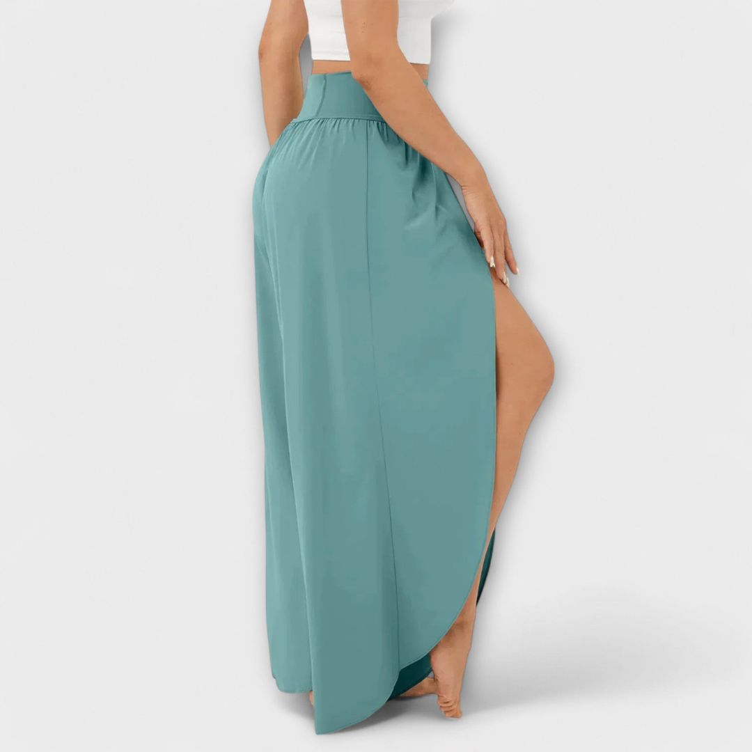 Olivia Wide Leg Hose - Hochgeschnittene Palazzo-Pants mit Schnelltrocken-Effekt