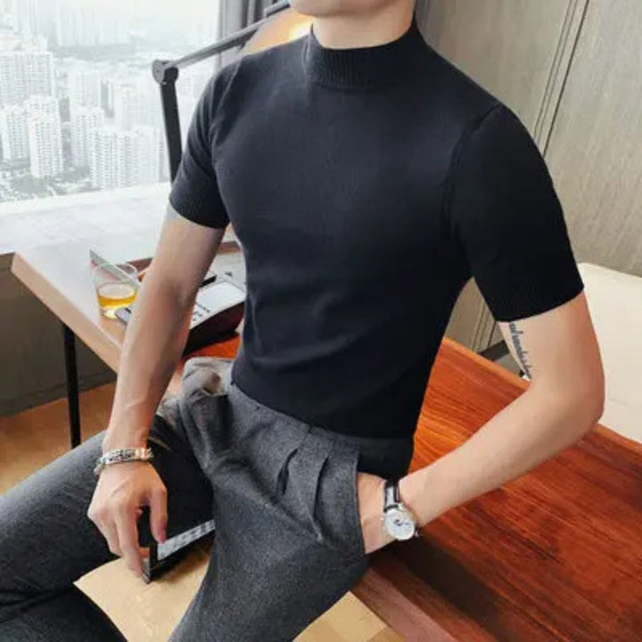 Gents Rollkragenpullover | Weicher Pullover für Herren mit kurzen Ärmeln