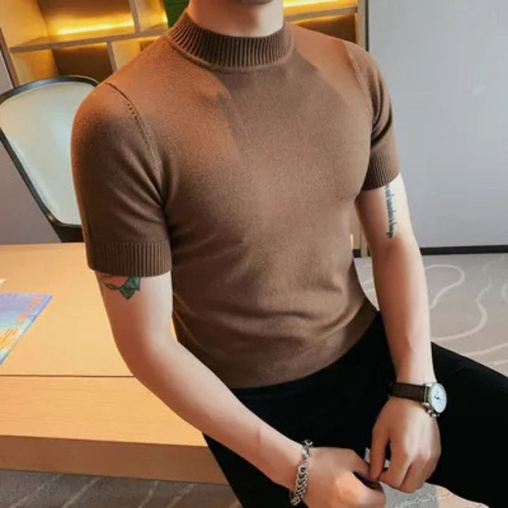 Gents Rollkragenpullover | Weicher Pullover für Herren mit kurzen Ärmeln