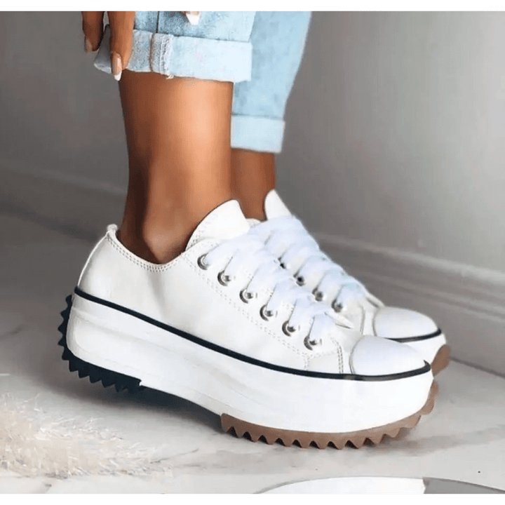 Yasmin Plateau Sneakers | Canvas Turnschuhe mit Chunky Sole