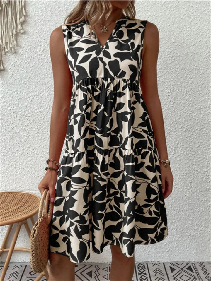 Midikleid - Elegantes Sommerkleid mit Blumenmuster
