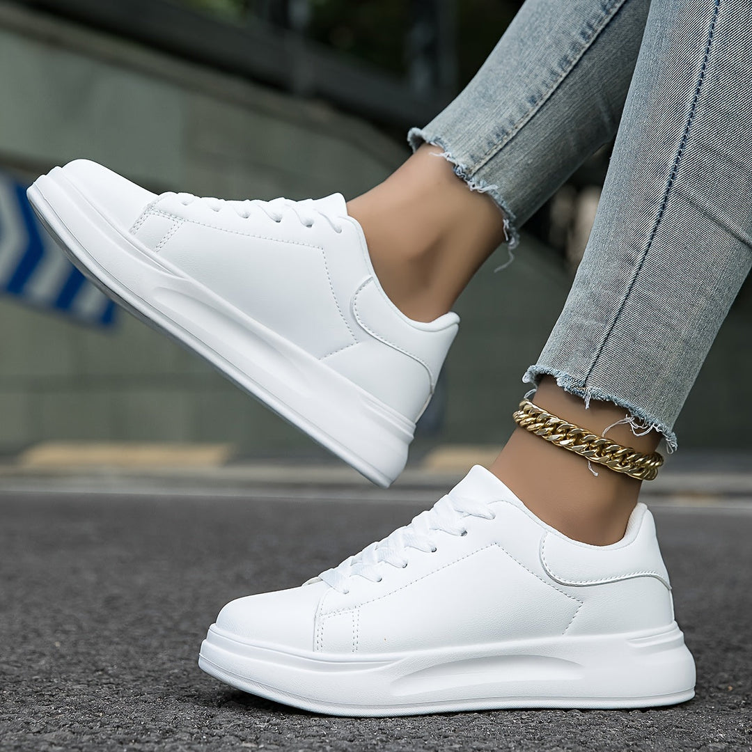 Deichma Sneaker - Bequeme weiße Ledersneaker für Damen