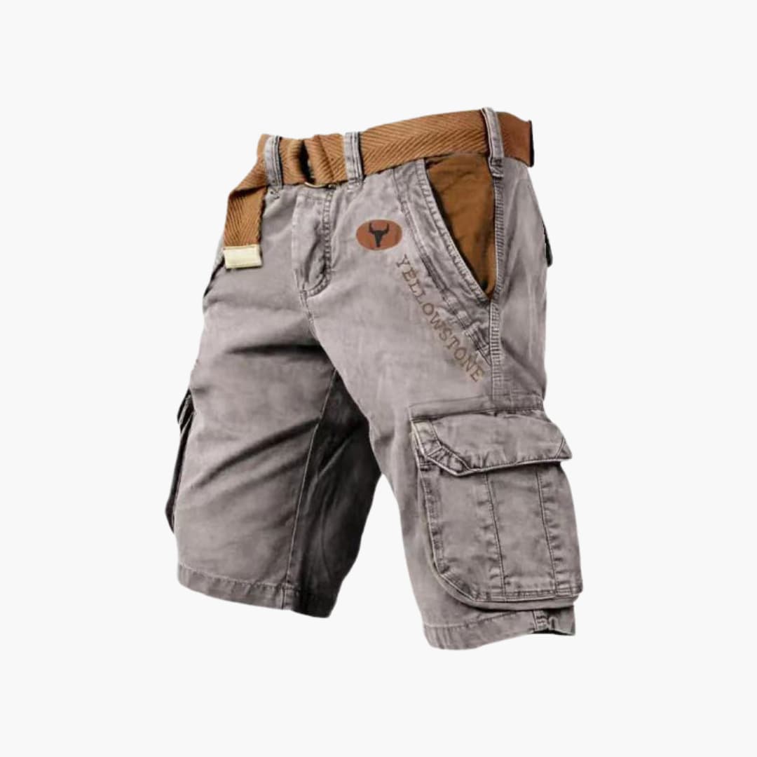 Cargohose - Robuste Kurze Wanderhose mit Gürtel für Outdoor