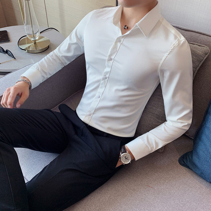 Ganti Stretch Shirt | Stylisches Herren-Stretch-Shirt, Basis mit schweißresistentem Material
