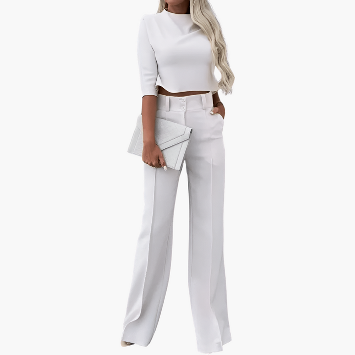 Lucia Zweiteiler - Elegantes Croptop-Set für Frauen