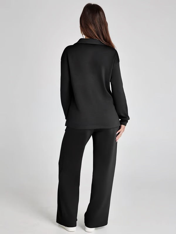 Loscini Loungeweat Set | Zweiteiler-set mit Sweatshirt mit Jogger Für Damen