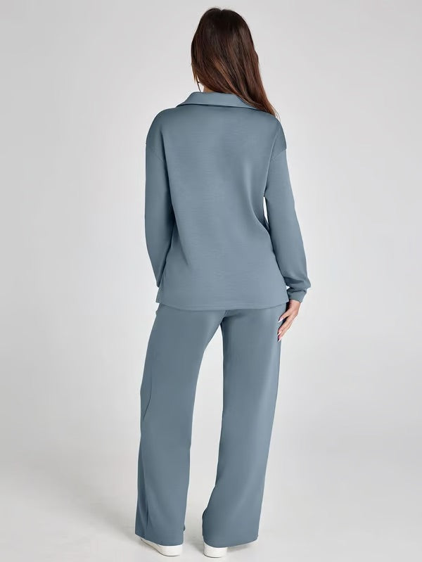 Loscini Loungeweat Set | Zweiteiler-set mit Sweatshirt mit Jogger Für Damen