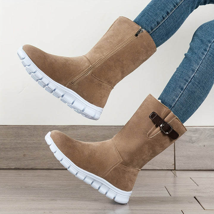 Franklins Winterstiefel für Damen - Gefütterte Stiefel mit sportlicher Sneaker-Sohle & Reißverschluss