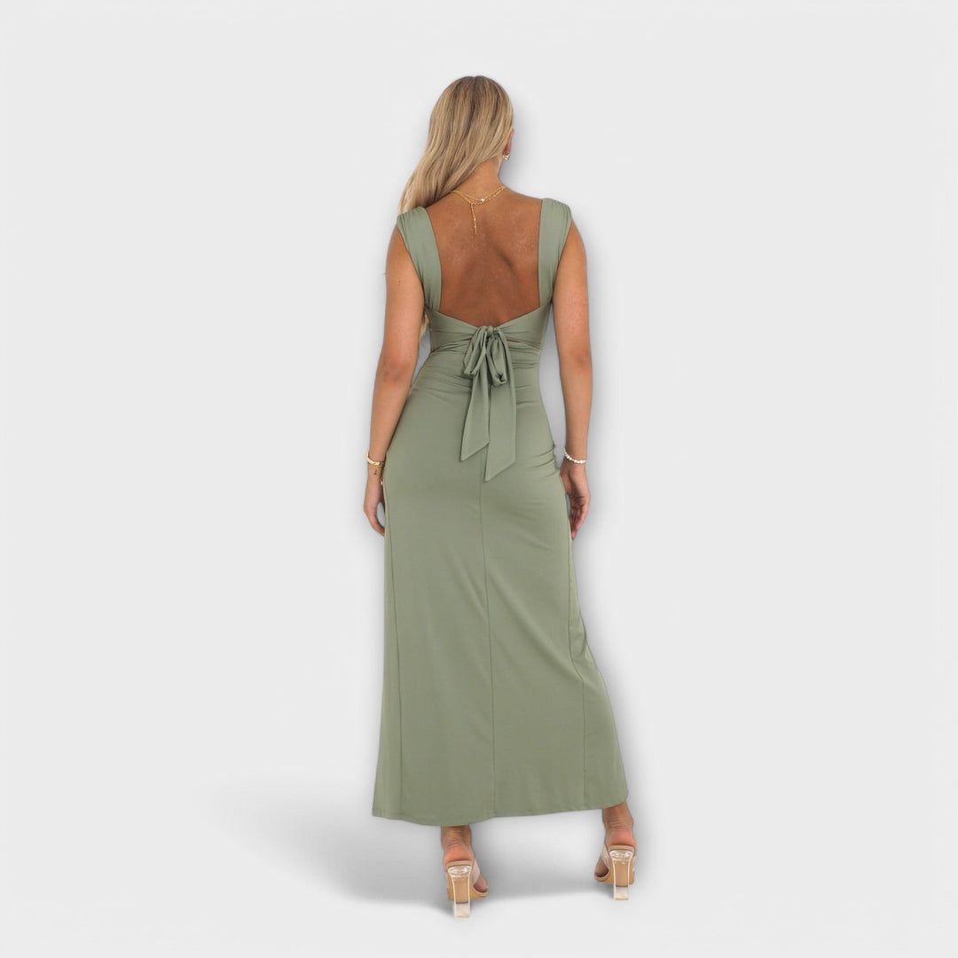 Abendkleid für Damen - Figurbetontes Trägerkleid mit Schlitz