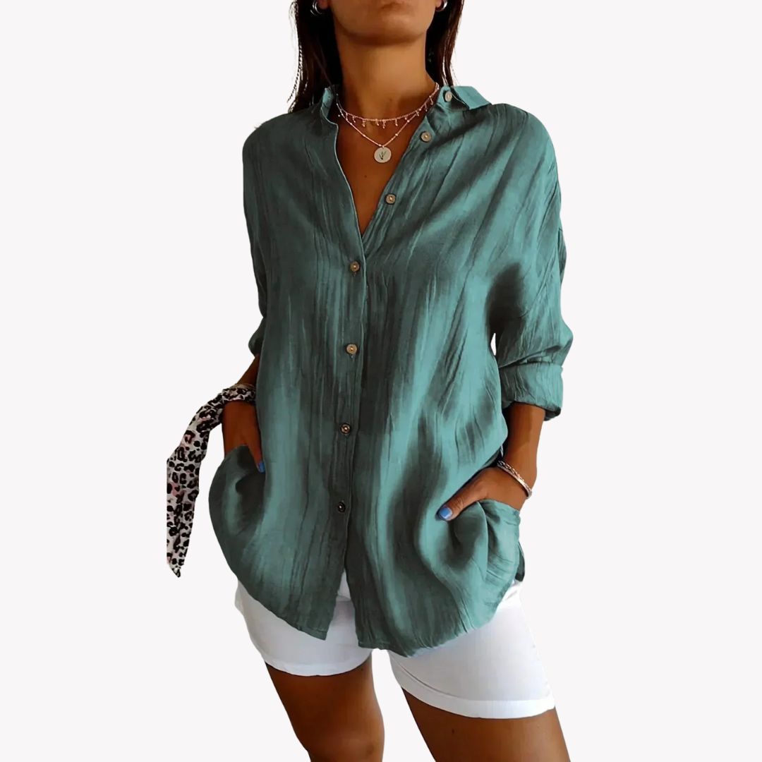 Olivia Bluse - Klassisches Locker Sitzende Bluse für Sommer