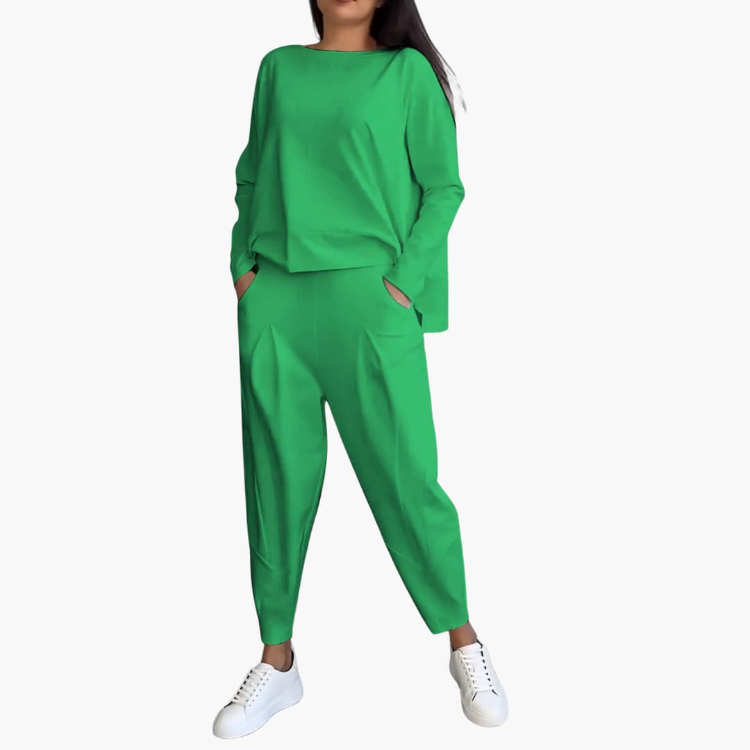 Lucia Twin Set - Bequemes Zweiteiliges Set mit Rundhalsausschnitt