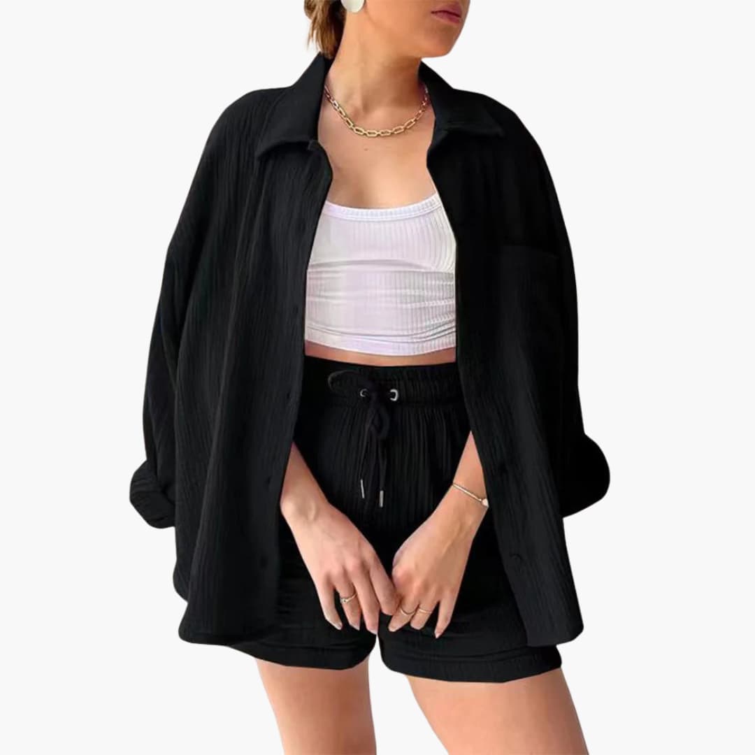 Musselin Zweiteiler - Luftiges Co-ord Set für Sommer