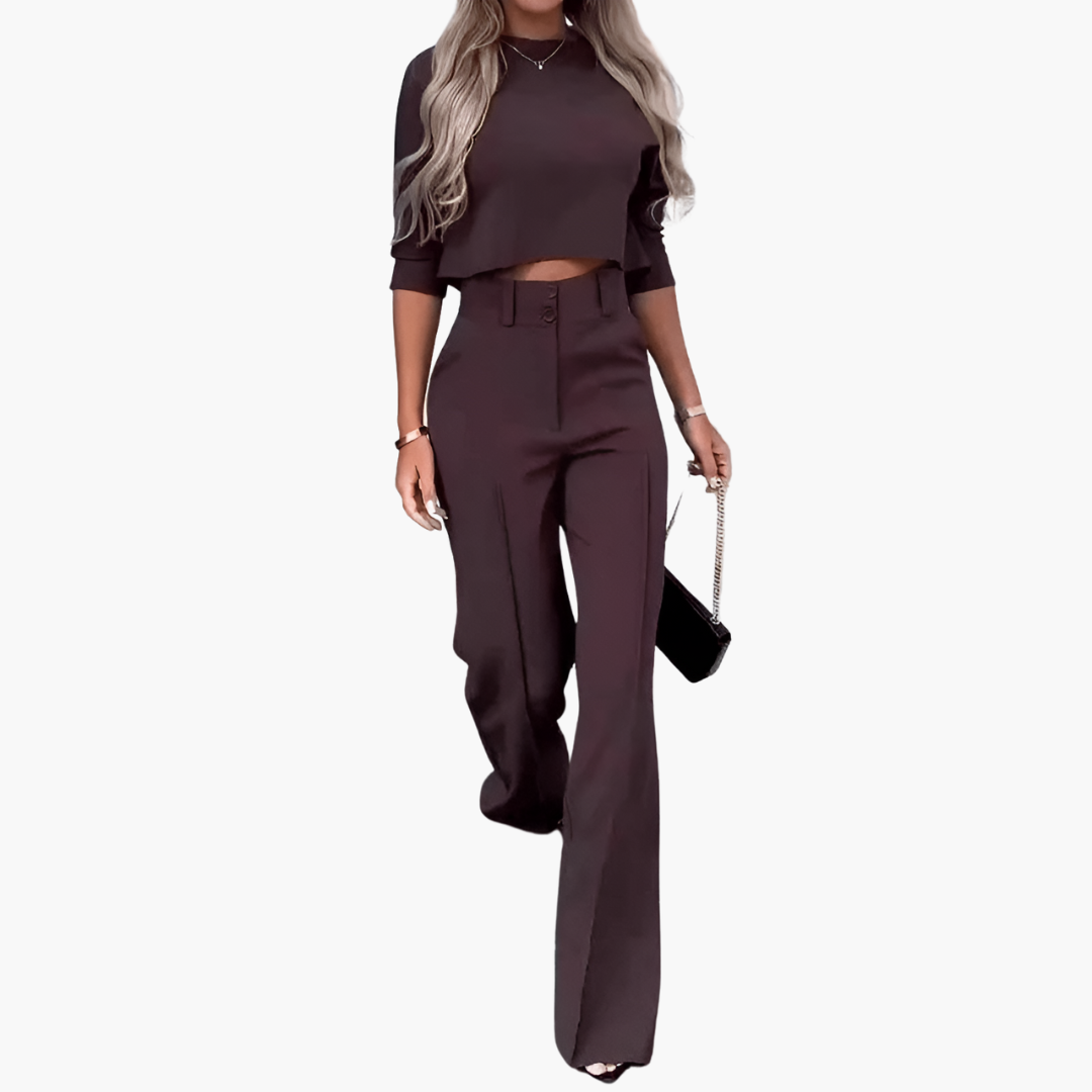 Lucia Zweiteiler - Elegantes Croptop-Set für Frauen