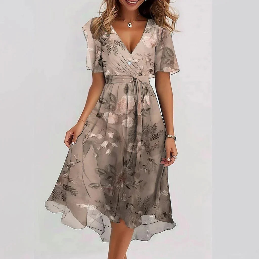 Maxikleid - Mühelos Elegantes Chiffon-Kleid für Sommer