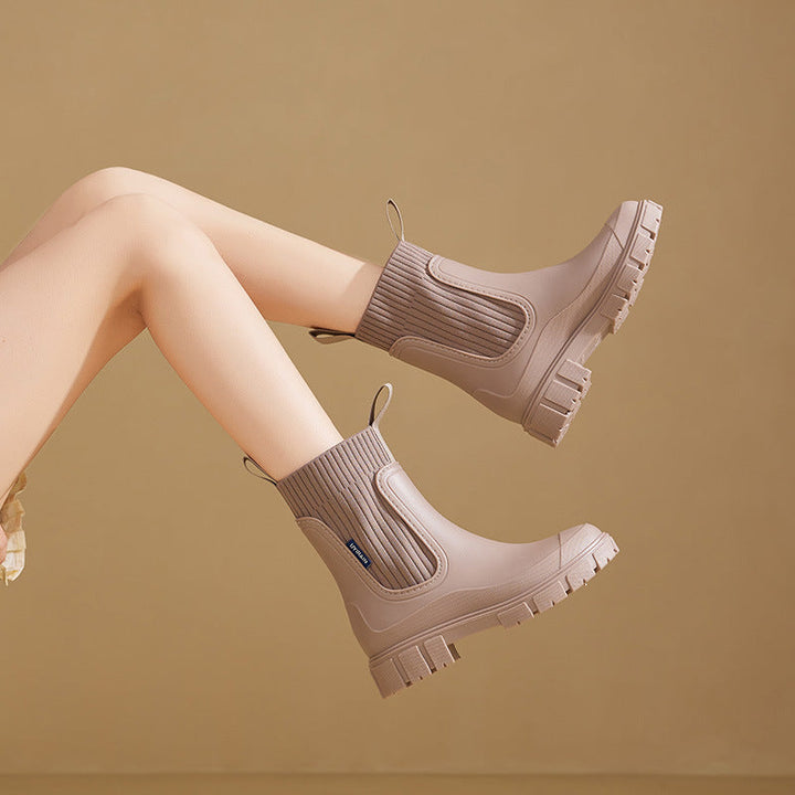 Regenstiefel für den Herbst - Stylische Warme Wasserdichte Gummistiefel mit Komfort für Damen