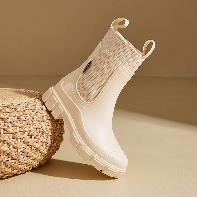 Regenstiefel für den Herbst - Stylische Warme Wasserdichte Gummistiefel mit Komfort für Damen