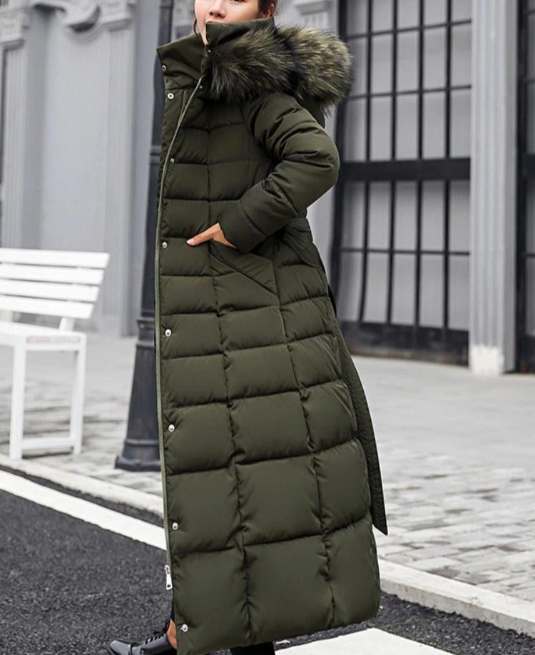 Annele Dekker Parka | Langer, wasserdichter Pufferparka mit Fellkragen für Damen