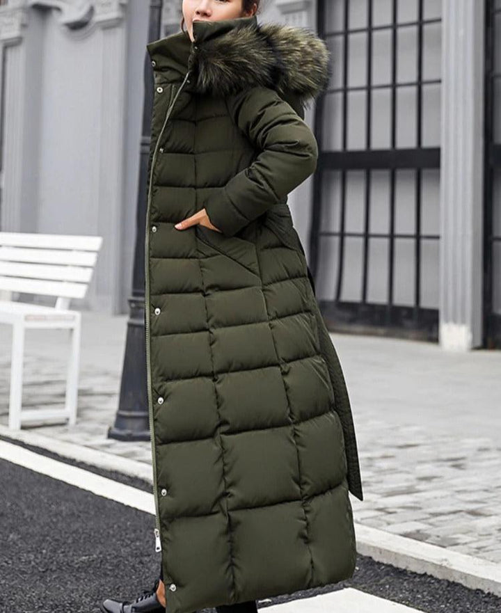 Annele Dekker Parka | Langer, wasserdichter Pufferparka mit Fellkragen für Damen