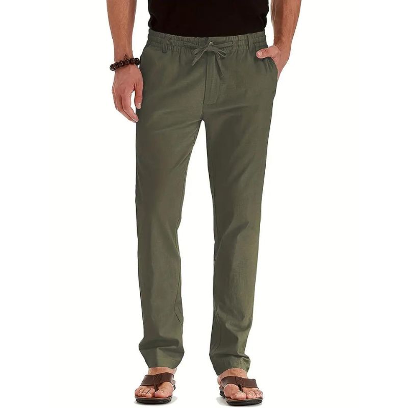 RUGO Hose | Lässige locker sitzende Sommerhose mit elastischem Bund für Herren