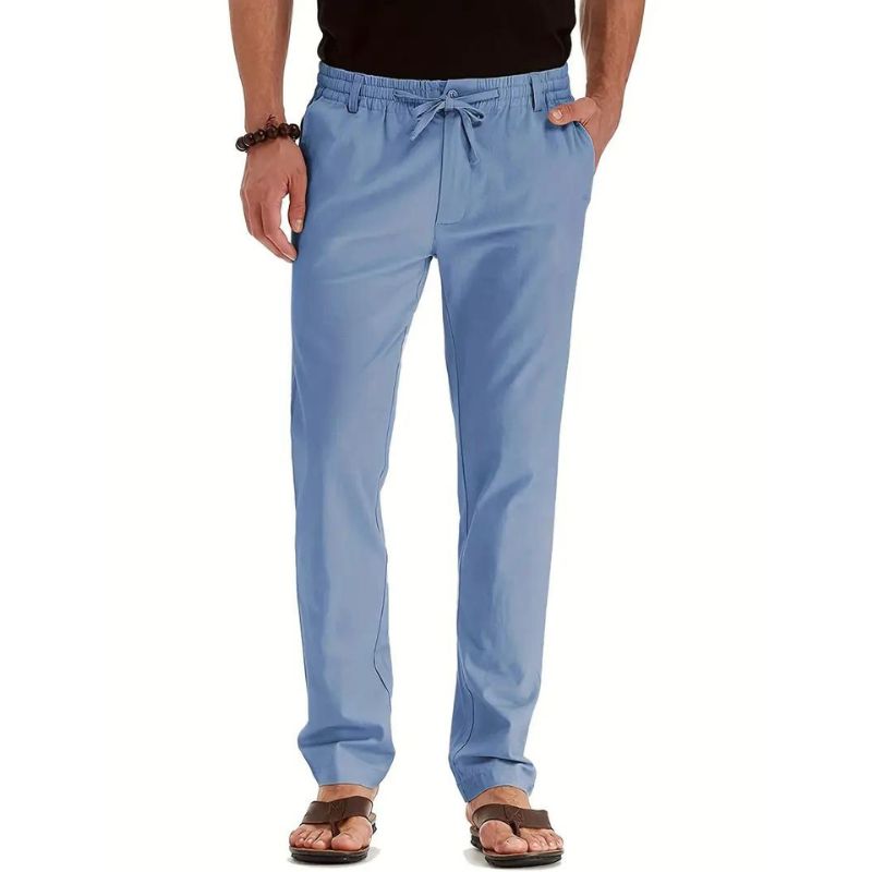RUGO Hose | Lässige locker sitzende Sommerhose mit elastischem Bund für Herren