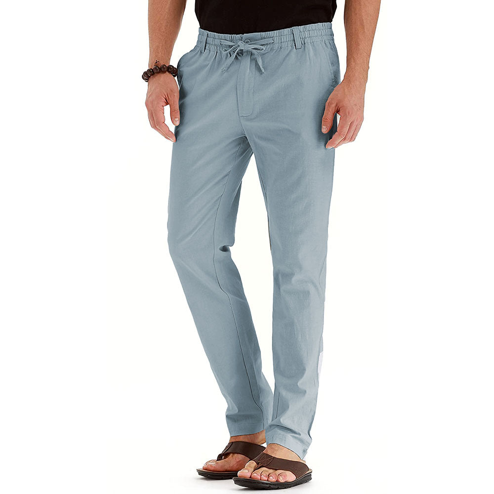 RUGO Hose | Lässige locker sitzende Sommerhose mit elastischem Bund für Herren