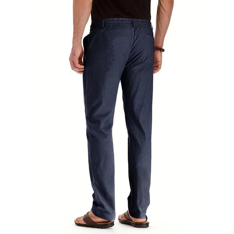 RUGO Hose | Lässige locker sitzende Sommerhose mit elastischem Bund für Herren