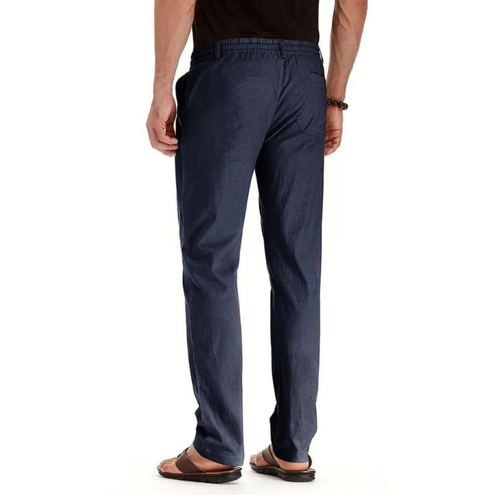 RUGO Hose | Lässige locker sitzende Sommerhose mit elastischem Bund für Herren