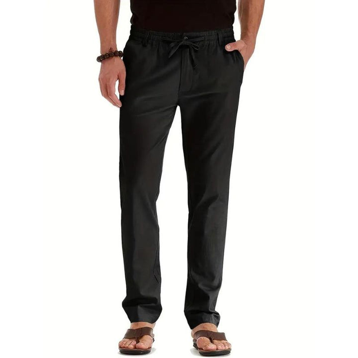 RUGO Hose | Lässige locker sitzende Sommerhose mit elastischem Bund für Herren
