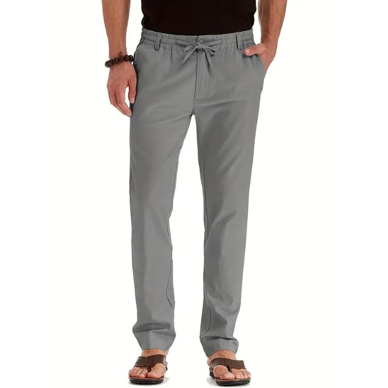 RUGO Hose | Lässige locker sitzende Sommerhose mit elastischem Bund für Herren