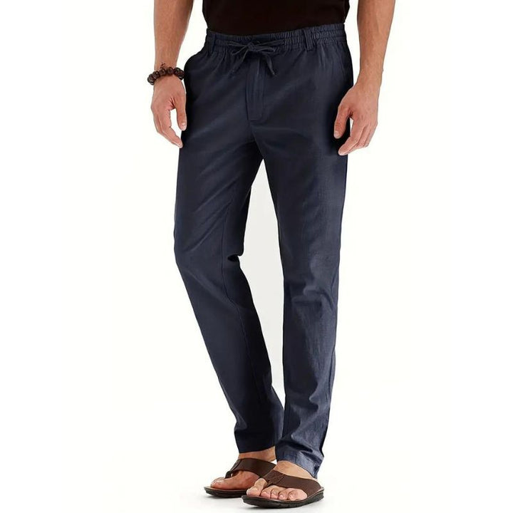 RUGO Hose | Lässige locker sitzende Sommerhose mit elastischem Bund für Herren