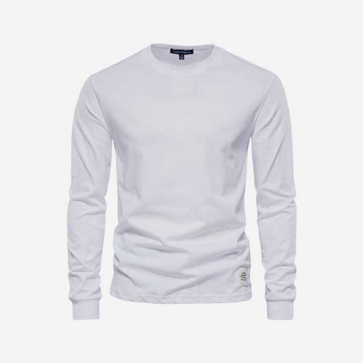 Baumwollshirt für Herren - Langarm & Rundhals für den Winter