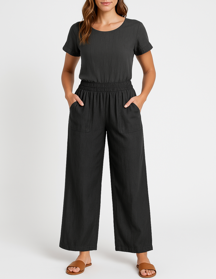 Freizeithose für Damen - Bequeme luftige Palazzo Hose für den Sommer
