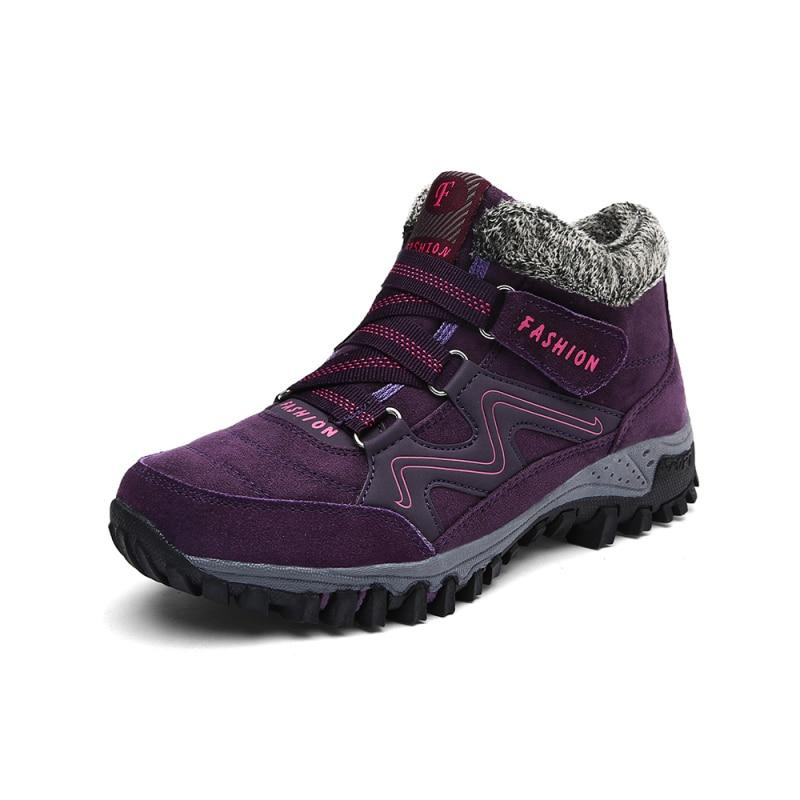 Ortho Wanderschuhe für Damen - Gefütterte Outdoor-Schuhe mit Innenfutter & rutschfester Sohle für den Winter