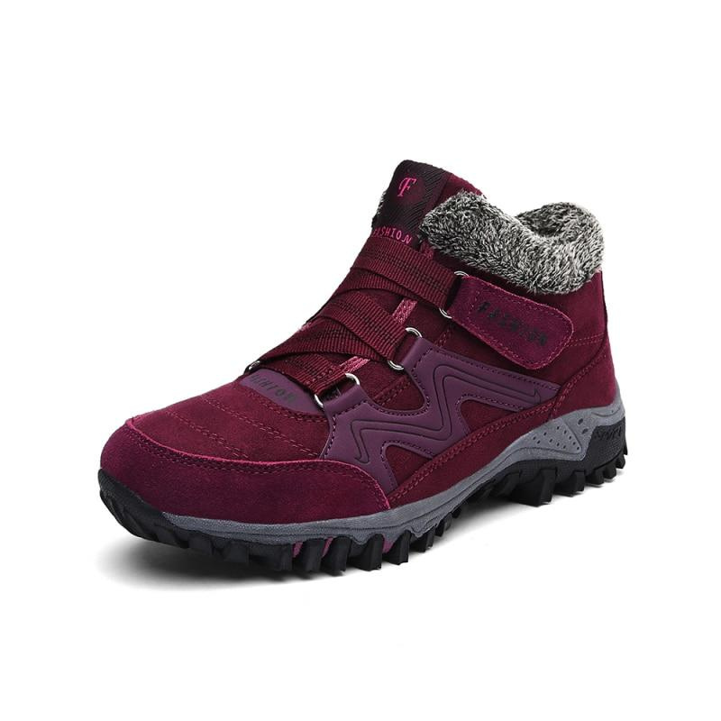 Ortho Wanderschuhe für Damen - Gefütterte Outdoor-Schuhe mit Innenfutter & rutschfester Sohle für den Winter