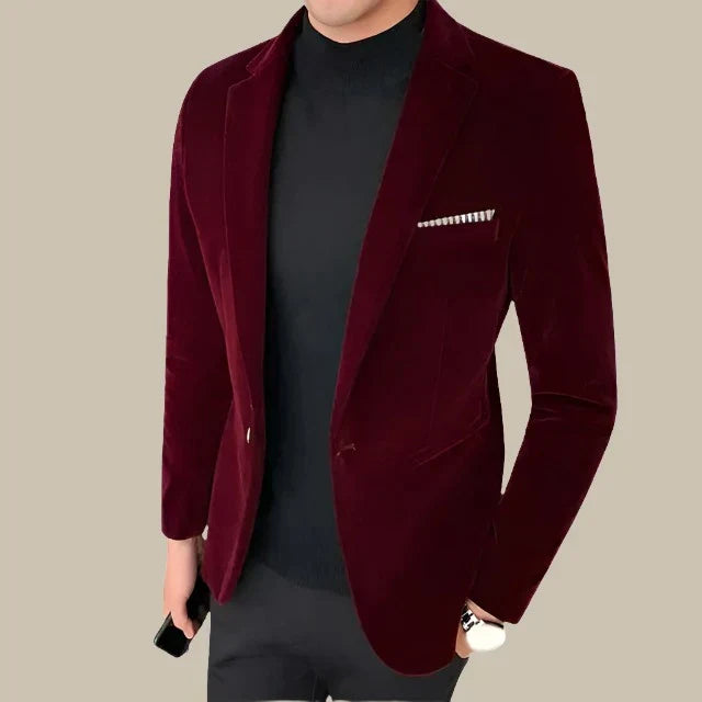 Gents Samtblazer Herren | Stilvoller italienischer Slim-Fit-Blazer aus Samt
