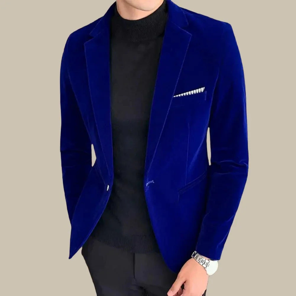 Gents Samtblazer Herren | Stilvoller italienischer Slim-Fit-Blazer aus Samt