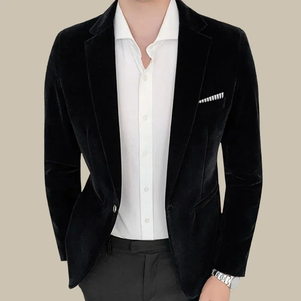Gents Samtblazer Herren | Stilvoller italienischer Slim-Fit-Blazer aus Samt
