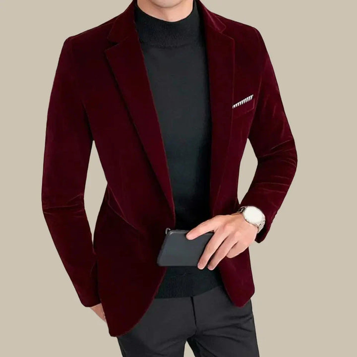 Gents Samtblazer Herren | Stilvoller italienischer Slim-Fit-Blazer aus Samt