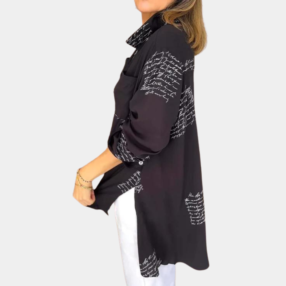 Weber Blusen - Elegante Longbluse mit Druk für Sommer