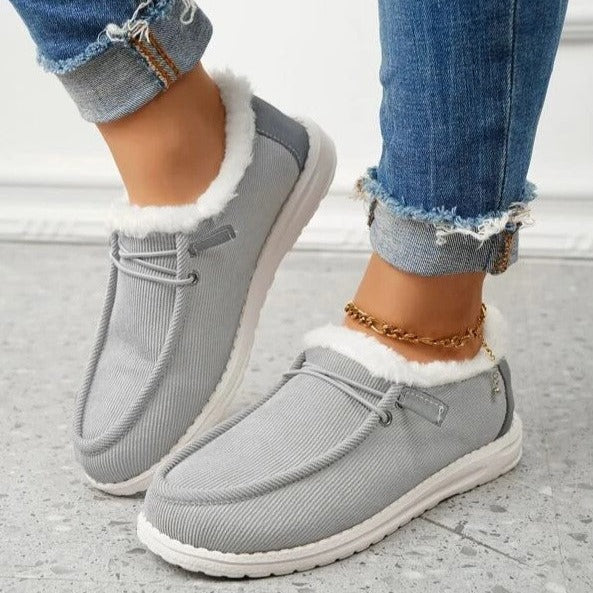 Damen Slip-On Winter-Schuhe mit Plüschfutter