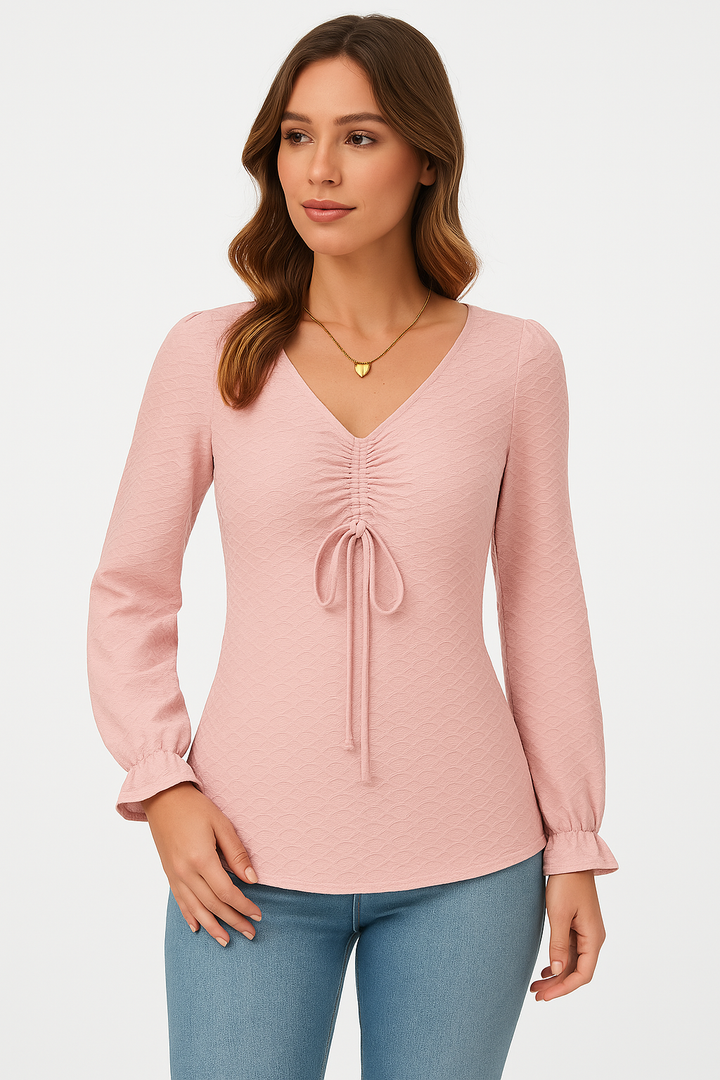 Blusenshirt - Elegantes Top mit Rüschenärmeln für den Sommer
