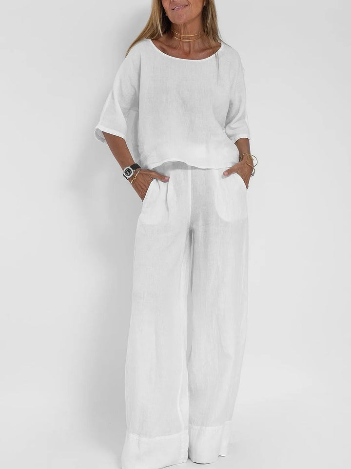 Olivia Sommerset | Elegantes zweiteiliges Oberteil und Hose für Damen