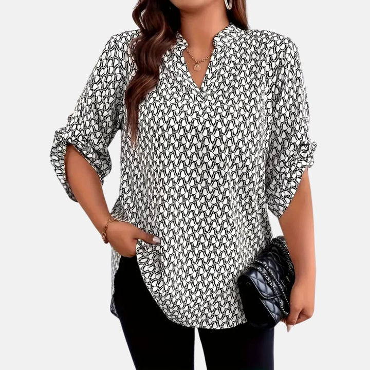 Julia Bluse | Plus Size Tunika mit Blumenmuster