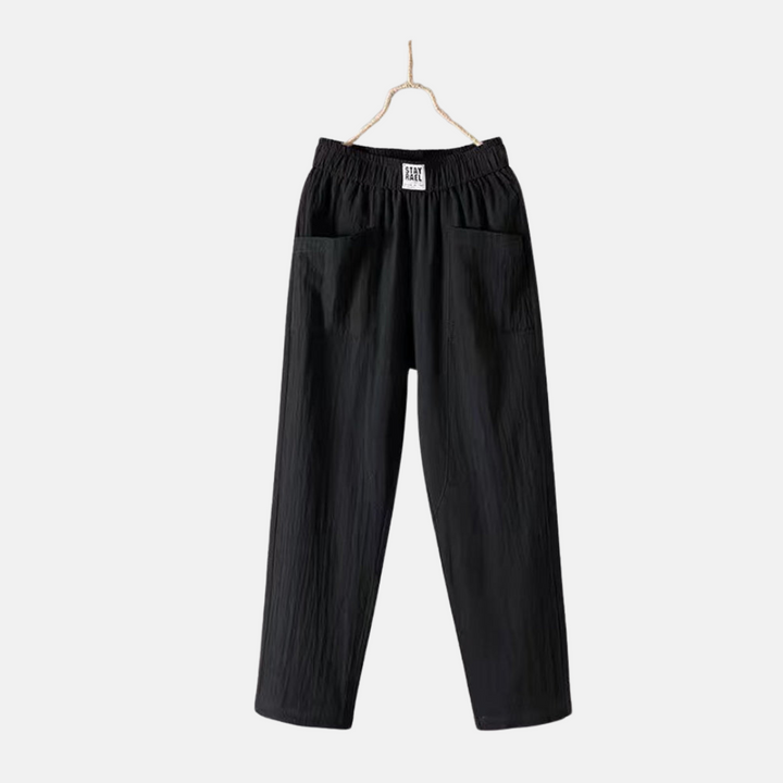 Sophia Hosen | Bequeme Baumwoll-Leinen Sommerhose mit Gummibund für Damen